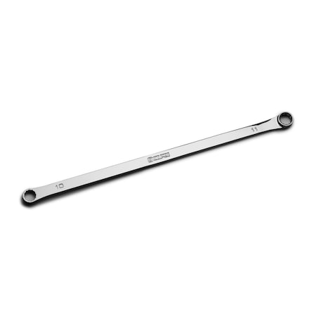 Capri Tools 10 mm x 11 mm 0-Degree Offset Extra-Long Box End Wrench CP11800-1011